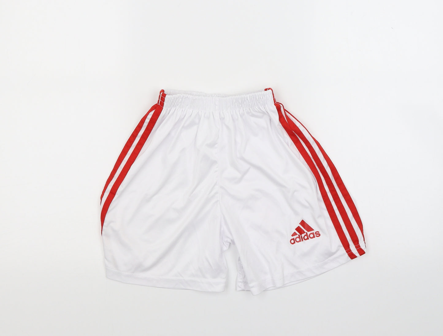 adidas Boys White Striped  Utility Shorts Size 12 Years
