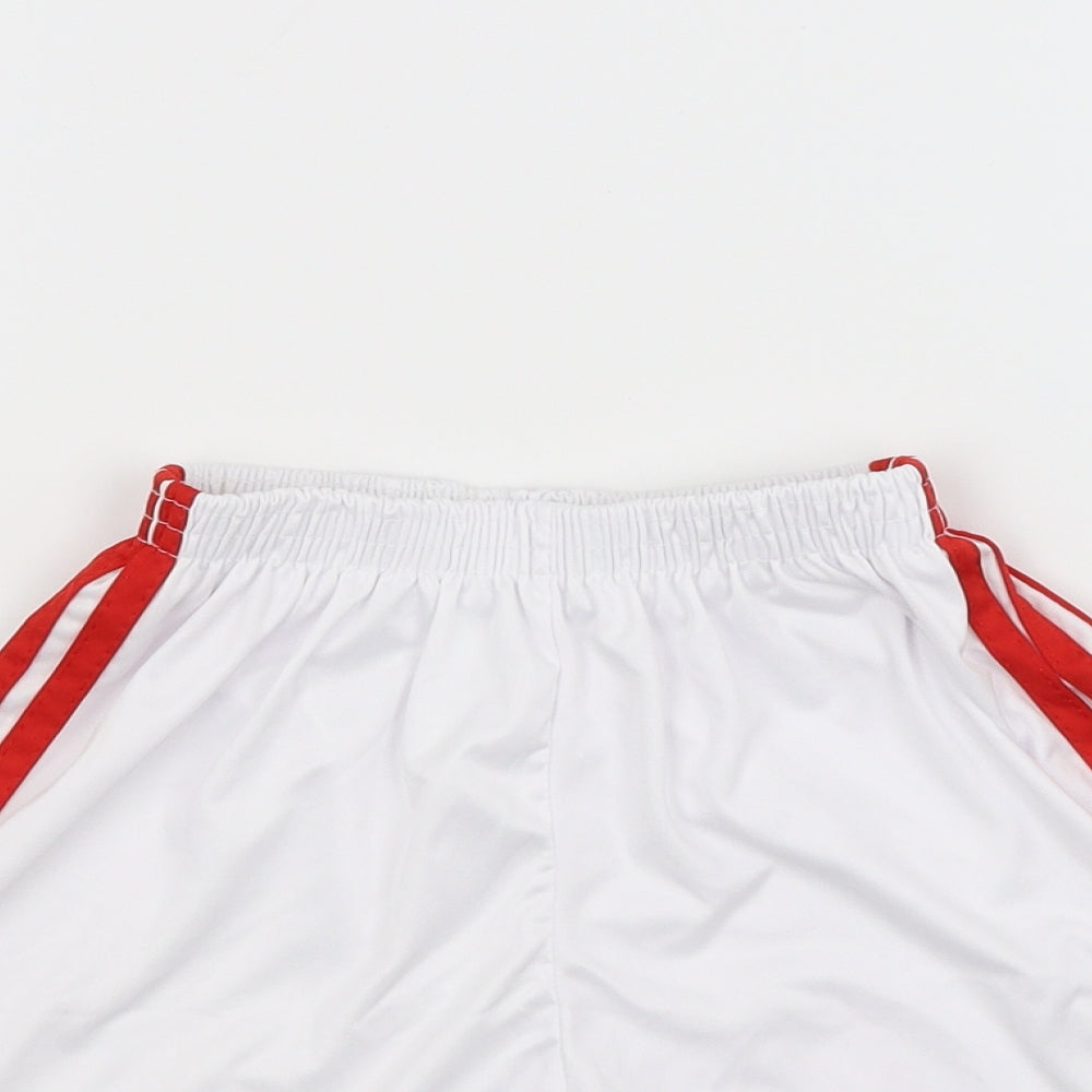 adidas Boys White Striped  Utility Shorts Size 12 Years