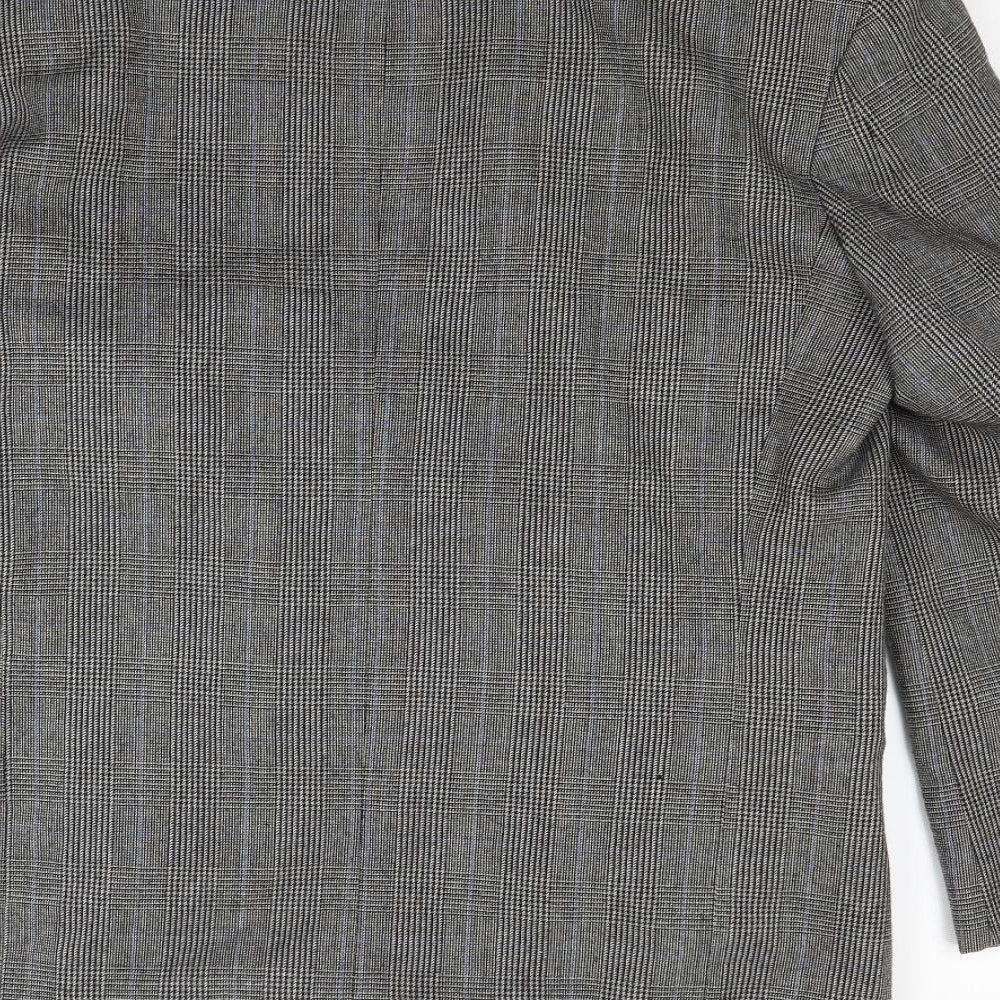 Marks and Spencer Mens Grey Check  Jacket Blazer Size 38