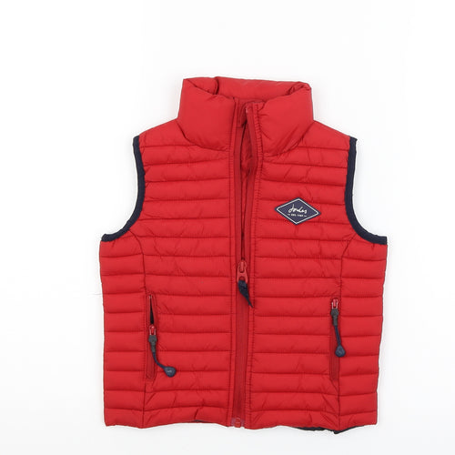 Joules Boys Red   Gilet Coat Size 2-3 Years