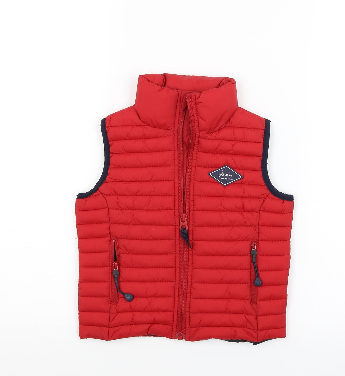 Joules Boys Red   Gilet Coat Size 2-3 Years