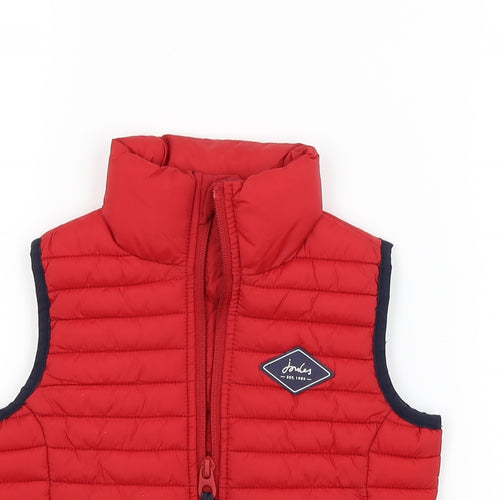 Joules Boys Red   Gilet Coat Size 2-3 Years