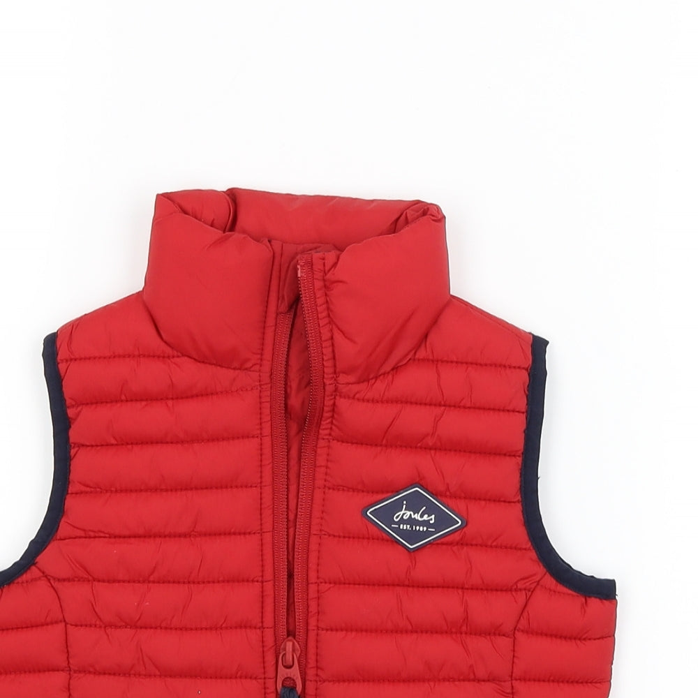 Joules Boys Red   Gilet Coat Size 2-3 Years