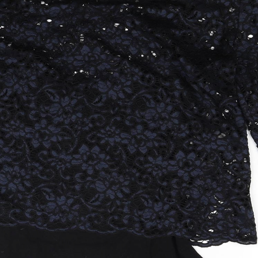 Marks and Spencer Womens Blue Floral  Basic Blouse Size 8