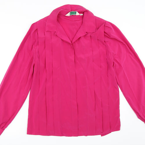 Feminella Womens Pink   Basic Button-Up Size 34