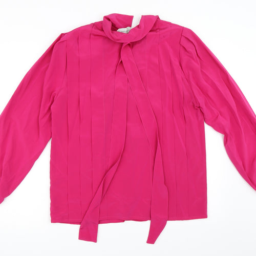 Feminella Womens Pink   Basic Button-Up Size 34