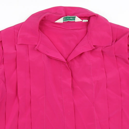 Feminella Womens Pink   Basic Button-Up Size 34