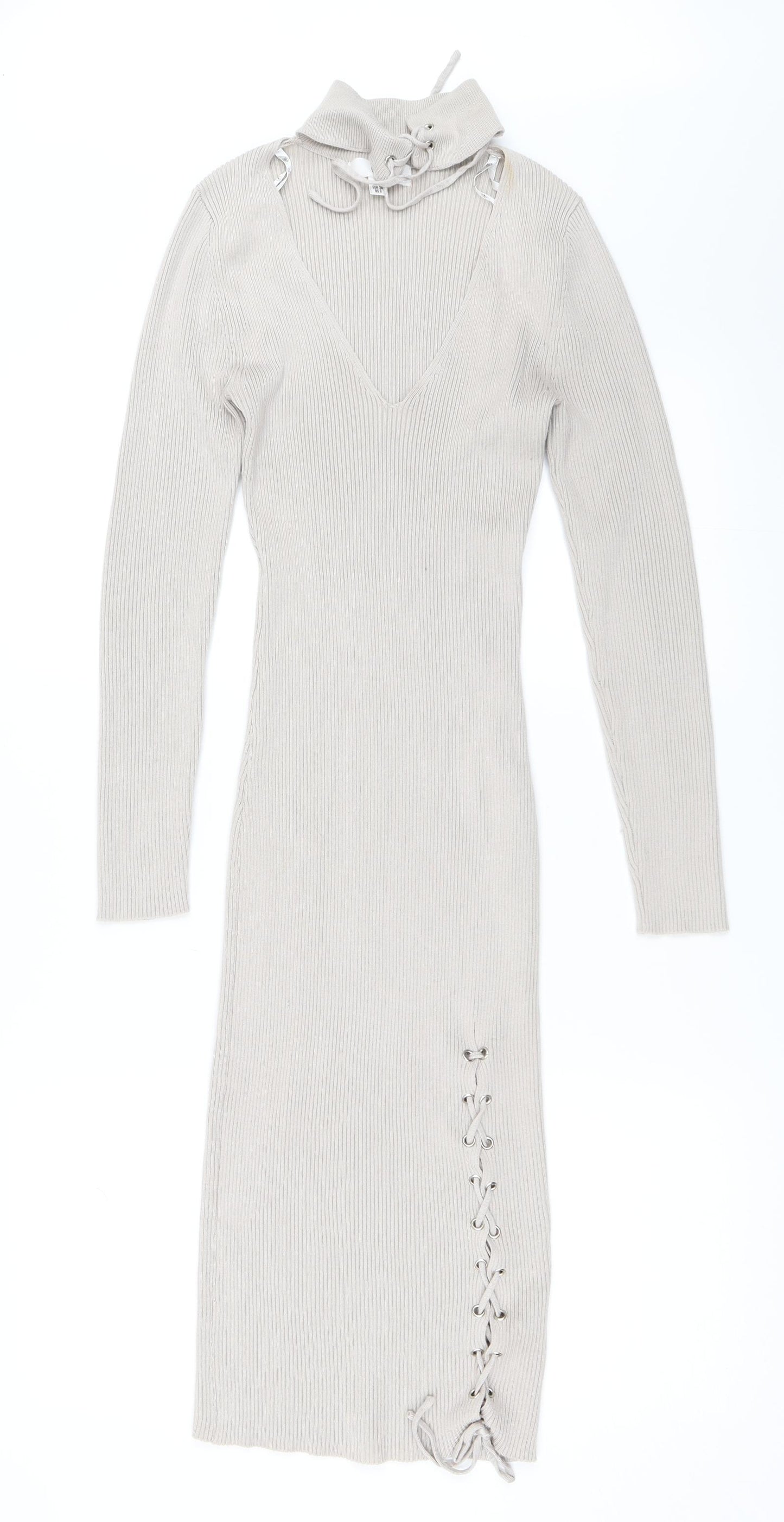 Missguided Womens Beige   Bodycon  Size 10