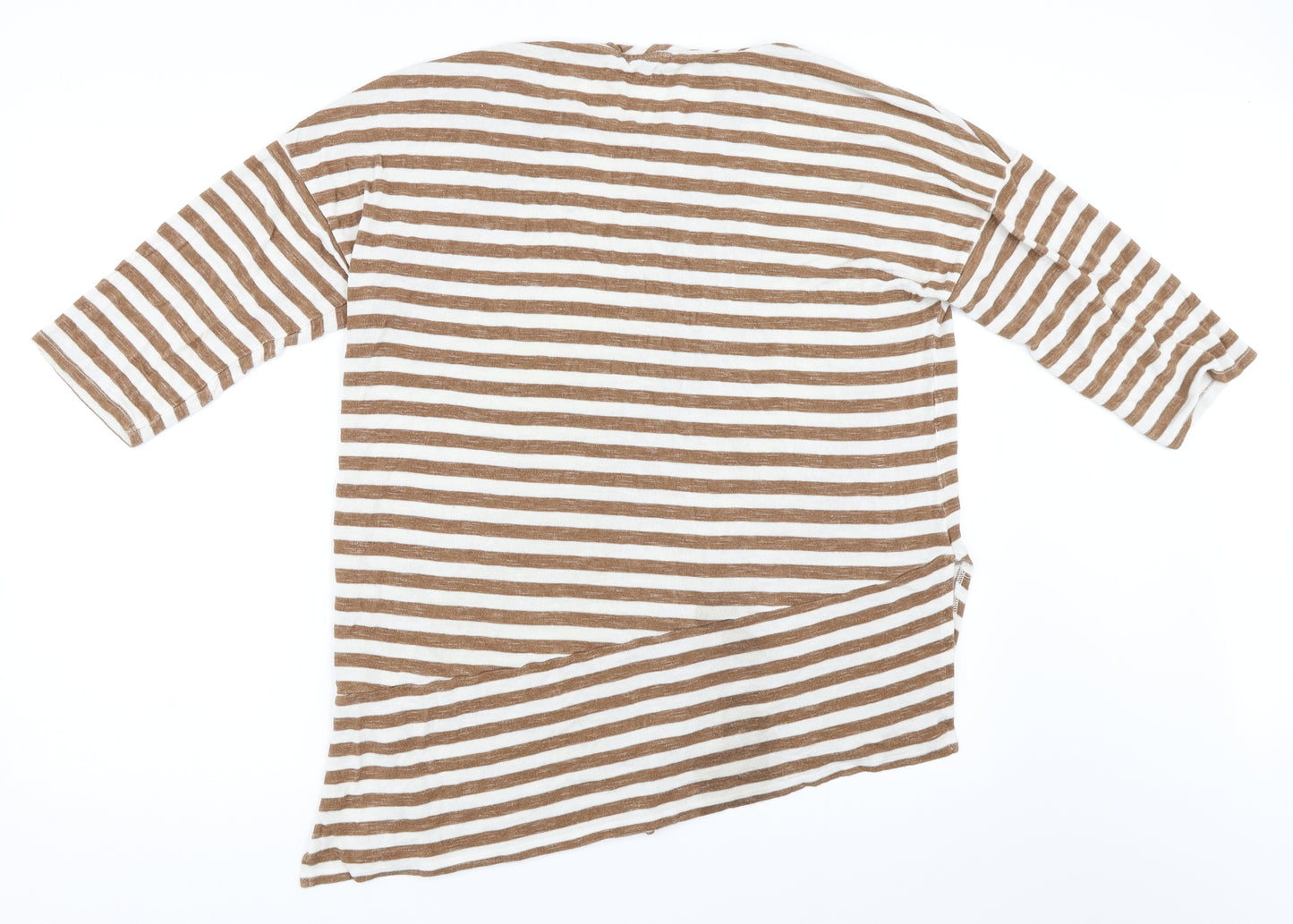George Womens Brown Striped  Pullover Jumper Size 18  - Asymmetric Hem