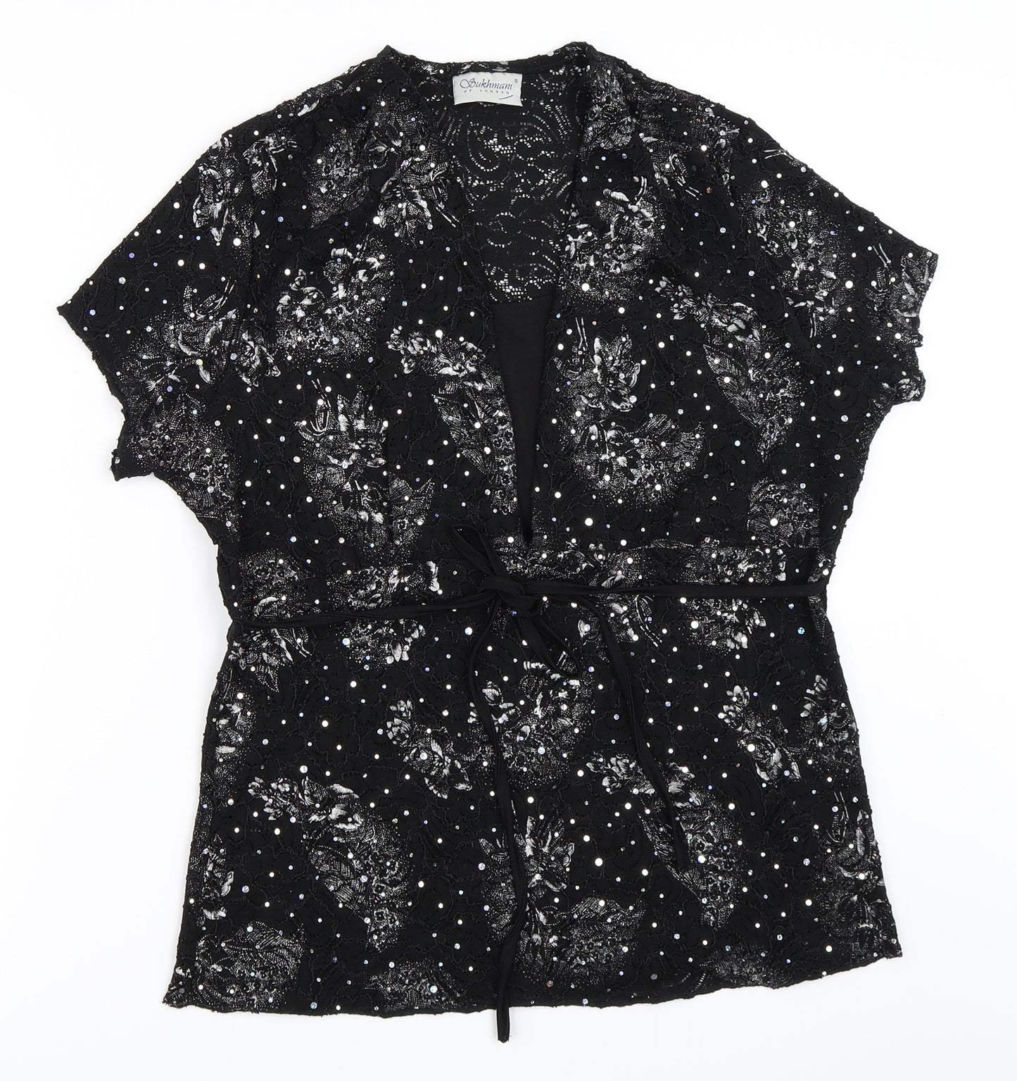 Sukhmani Womens Black   Basic Blouse Size XL
