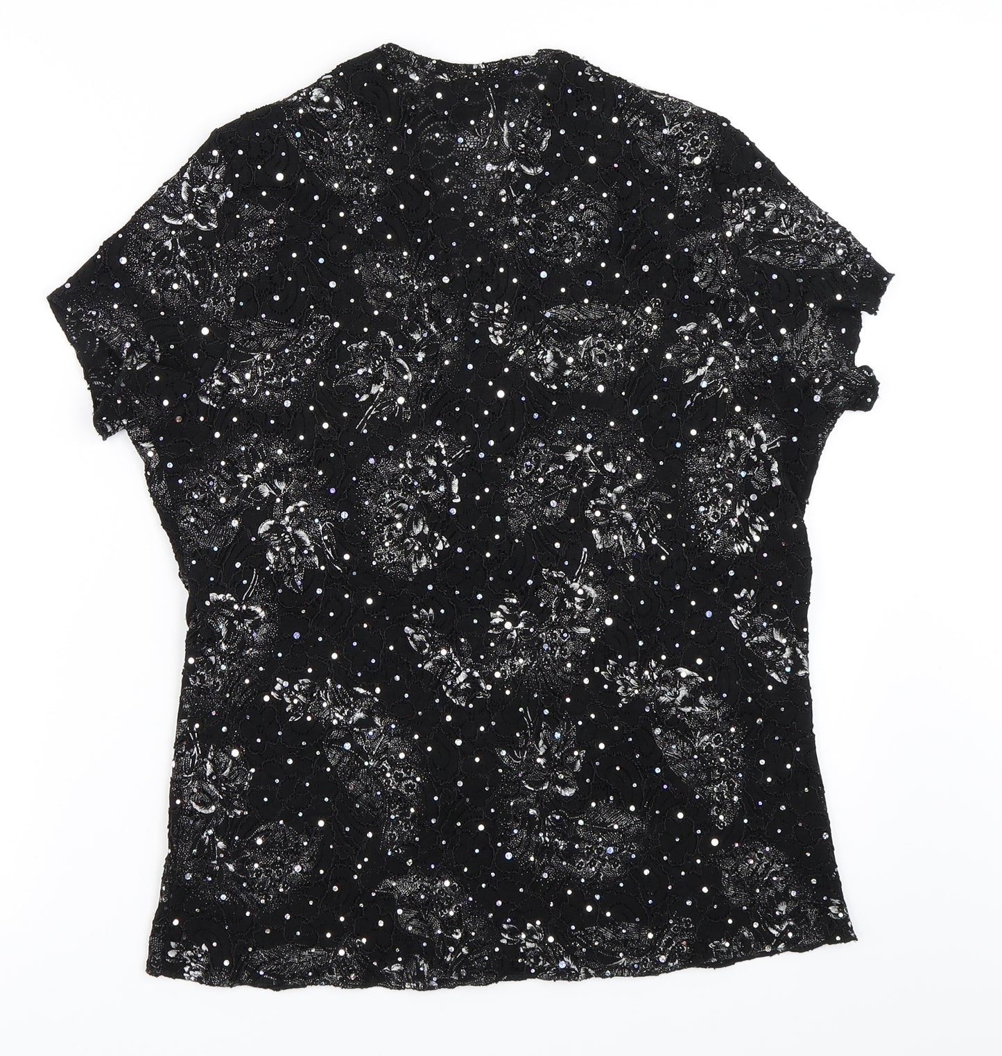 Sukhmani Womens Black   Basic Blouse Size XL