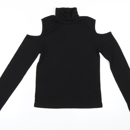 YD Girls Black   Pullover Jumper Size 12-13 Years  - Cut Out Shoulders