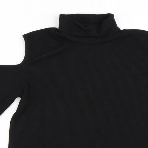 YD Girls Black   Pullover Jumper Size 12-13 Years  - Cut Out Shoulders