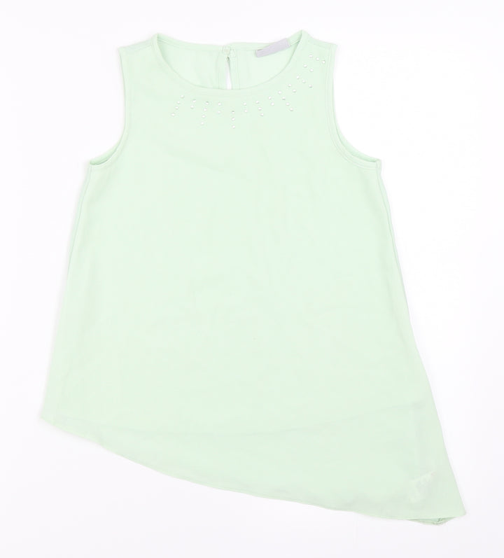 Matalan Girls Green Basic Blouse Size 9 Years