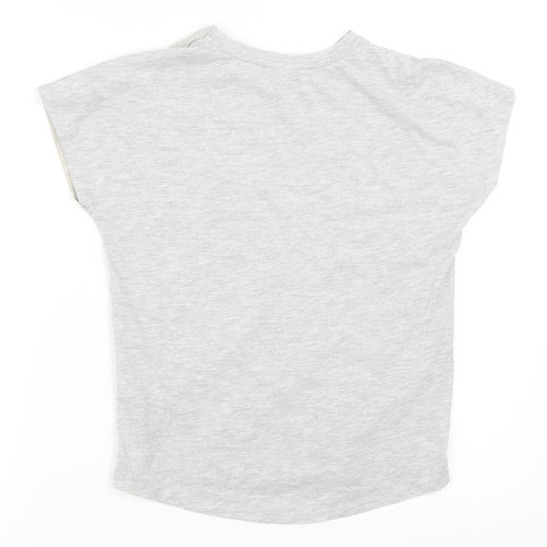 George Girls Grey   Basic T-Shirt Size 9-10 Years