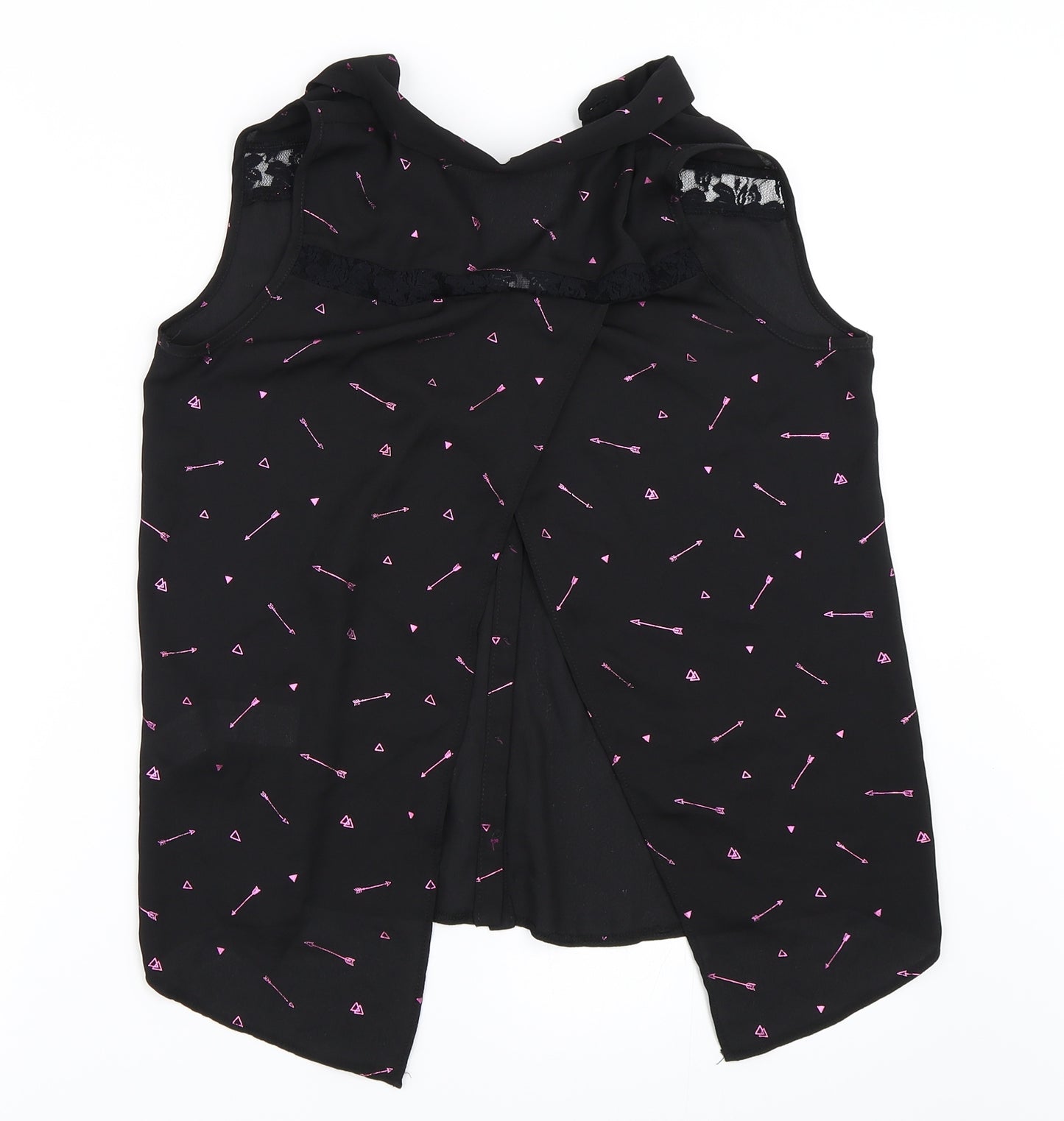 Here & There Girls Black   Basic Button-Up Size 13-14 Years