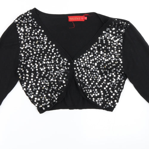 Influence Womens Black   Cardigan Jumper Size L