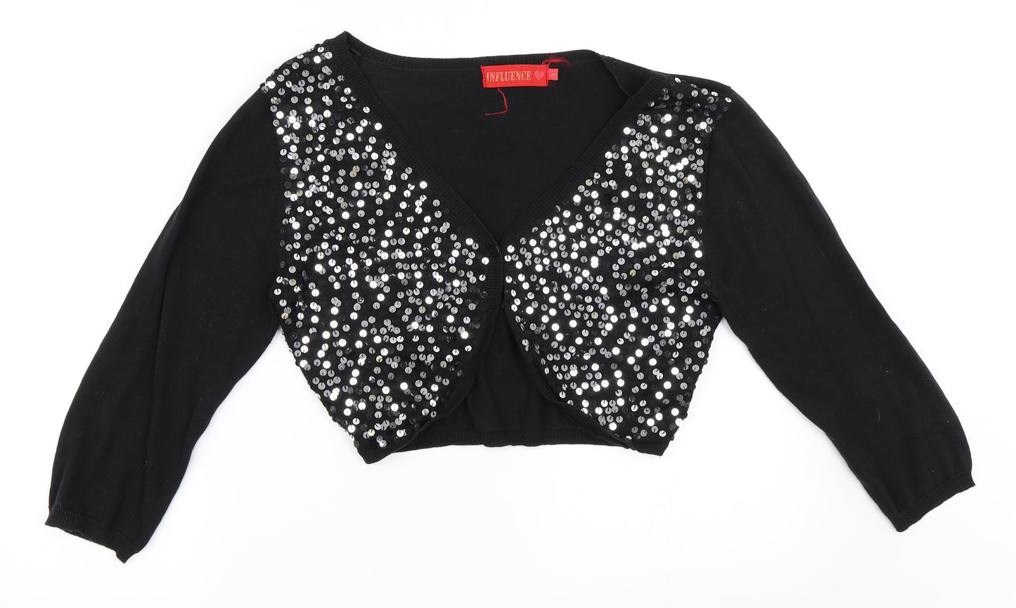Influence Womens Black   Cardigan Jumper Size L
