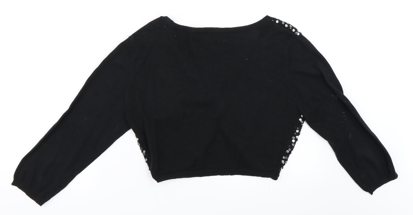 Influence Womens Black   Cardigan Jumper Size L