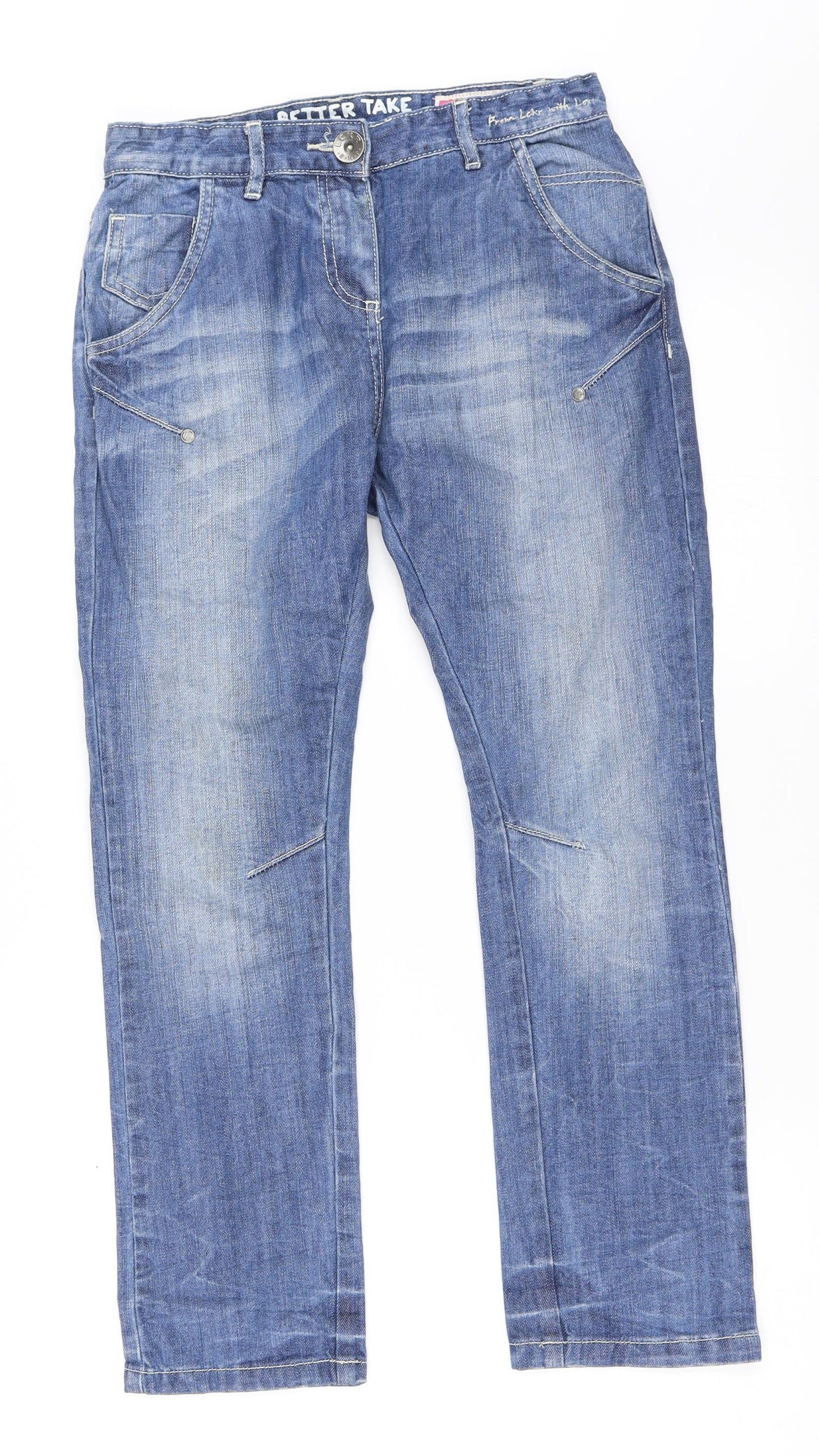 Preworn Boys Blue  Denim Straight Jeans Size 9-10 Years