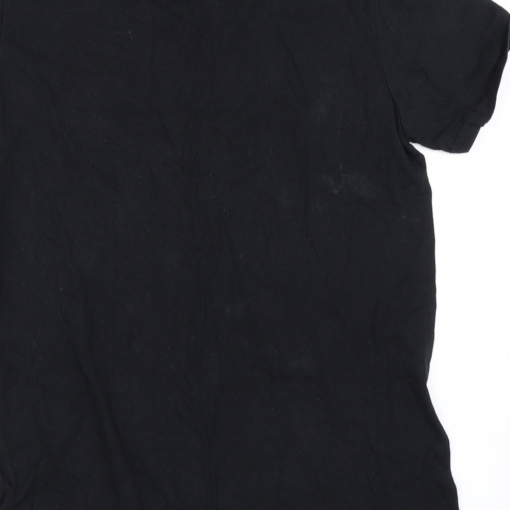 Preworn Mens Black    T-Shirt Size S  - back to the future
