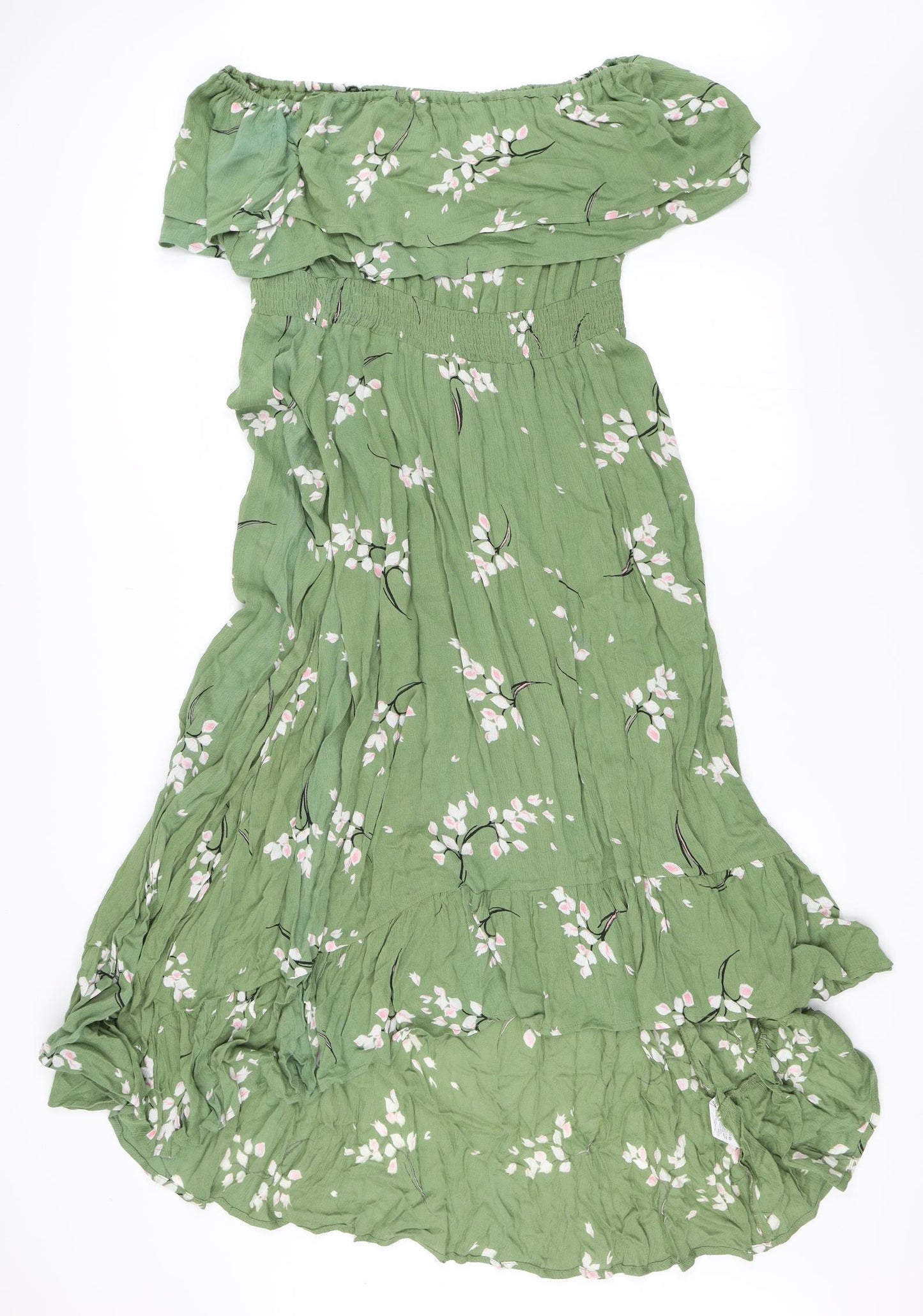 River Island Womens Green Floral  Fit & Flare  Size 14