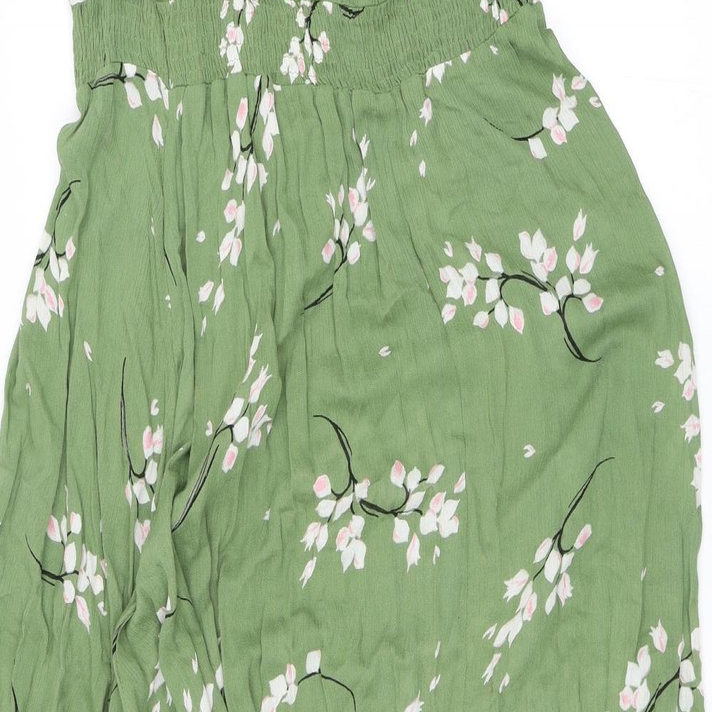 River Island Womens Green Floral  Fit & Flare  Size 14