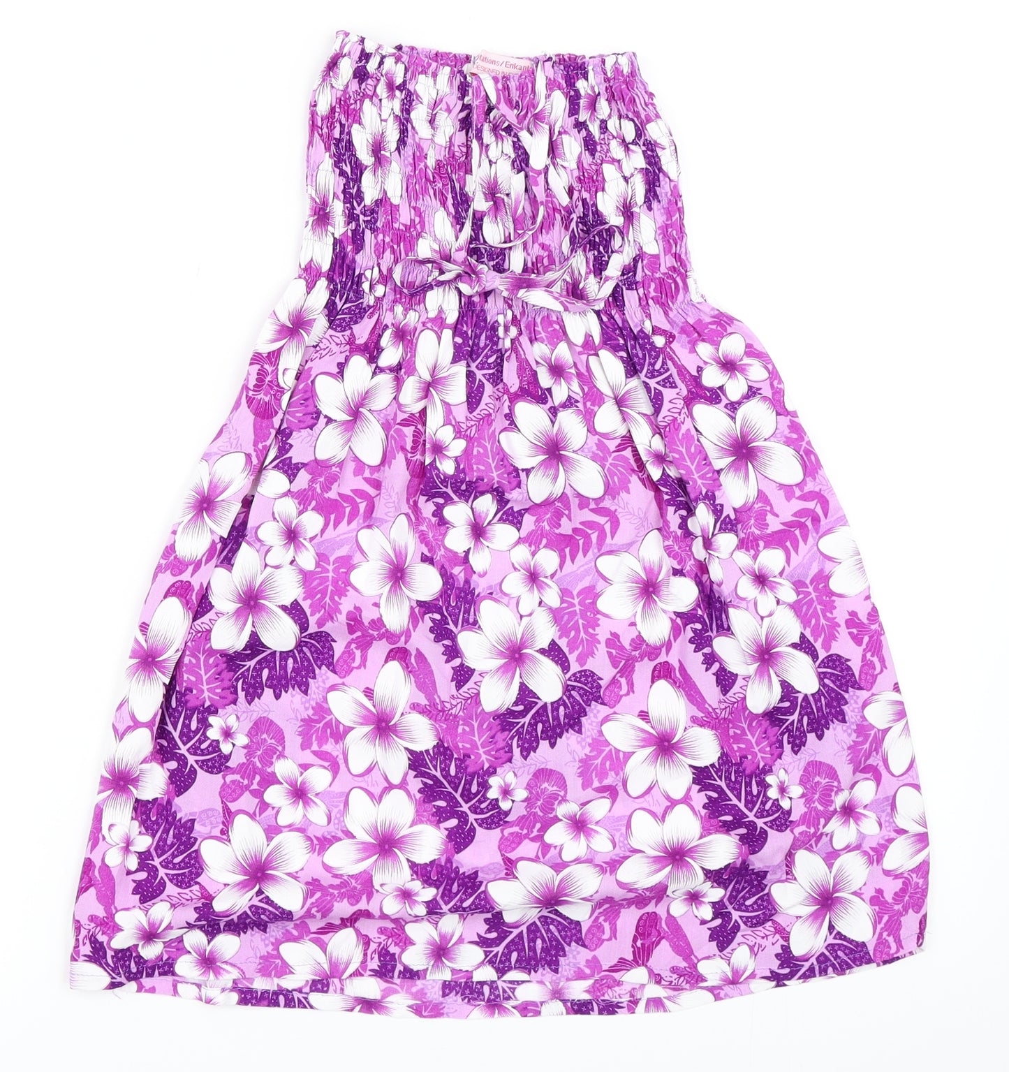 Temptations Girls Purple Floral  Fit & Flare  Size M