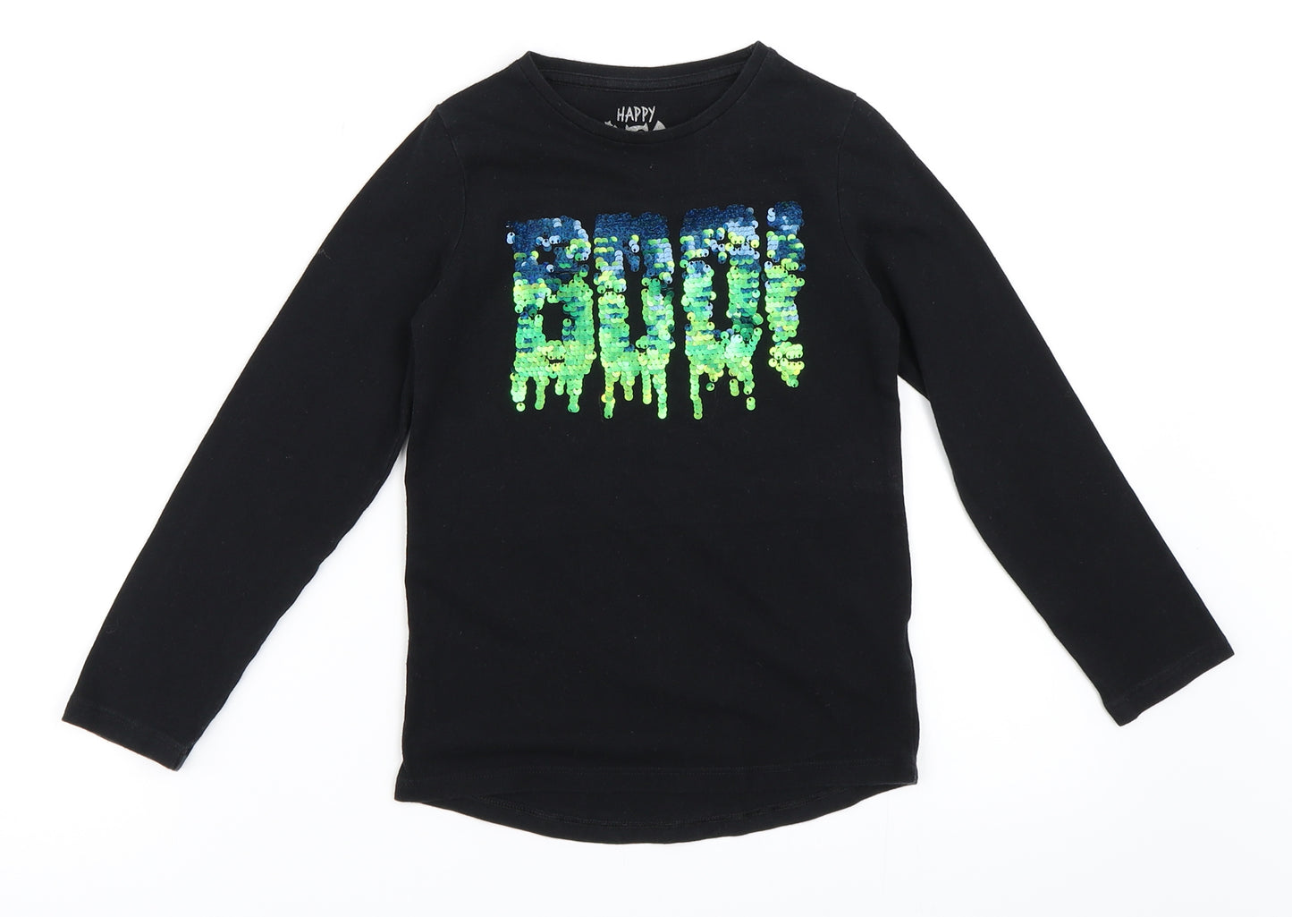 F&F Girls Black   Basic T-Shirt Size 6-7 Years  - halloween