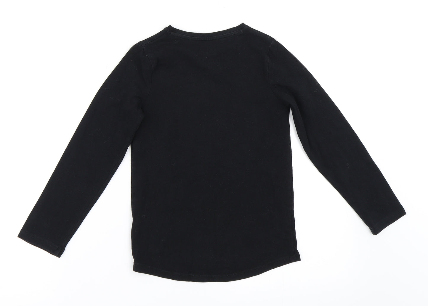 F&F Girls Black   Basic T-Shirt Size 6-7 Years  - halloween