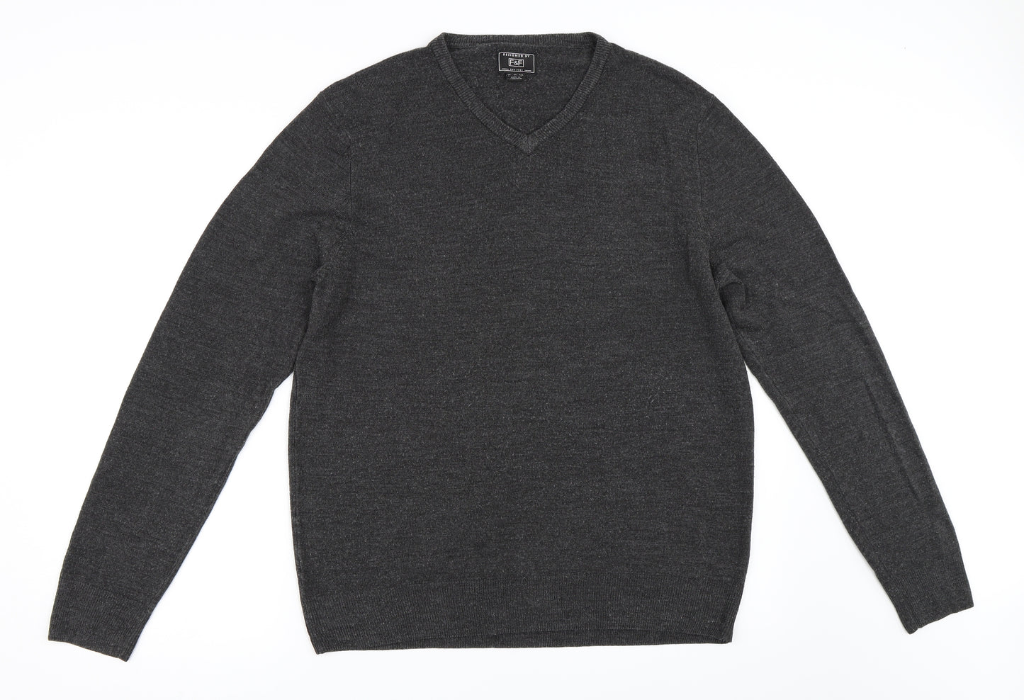 F&F Mens Grey   Pullover Jumper Size L