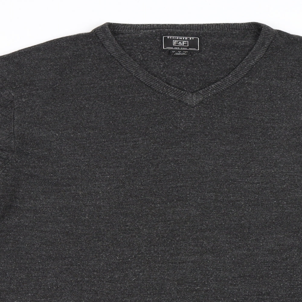 F&F Mens Grey   Pullover Jumper Size L