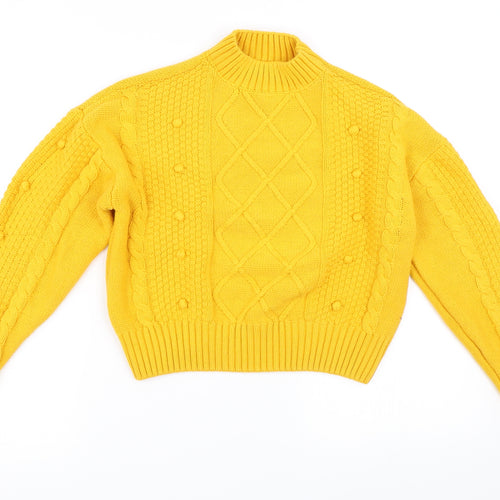 Matalan Girls Yellow   Pullover Jumper Size 14 Years