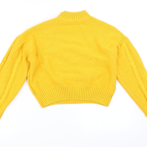 Matalan Girls Yellow   Pullover Jumper Size 14 Years