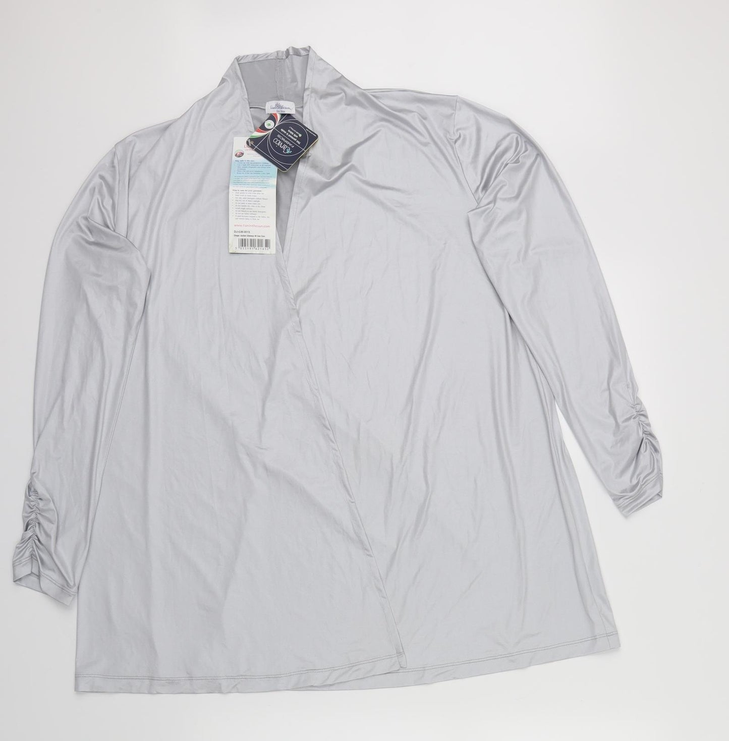 Lion in the Sun Womens Silver   Wrap Blouse One Size  - ruffle sleave
