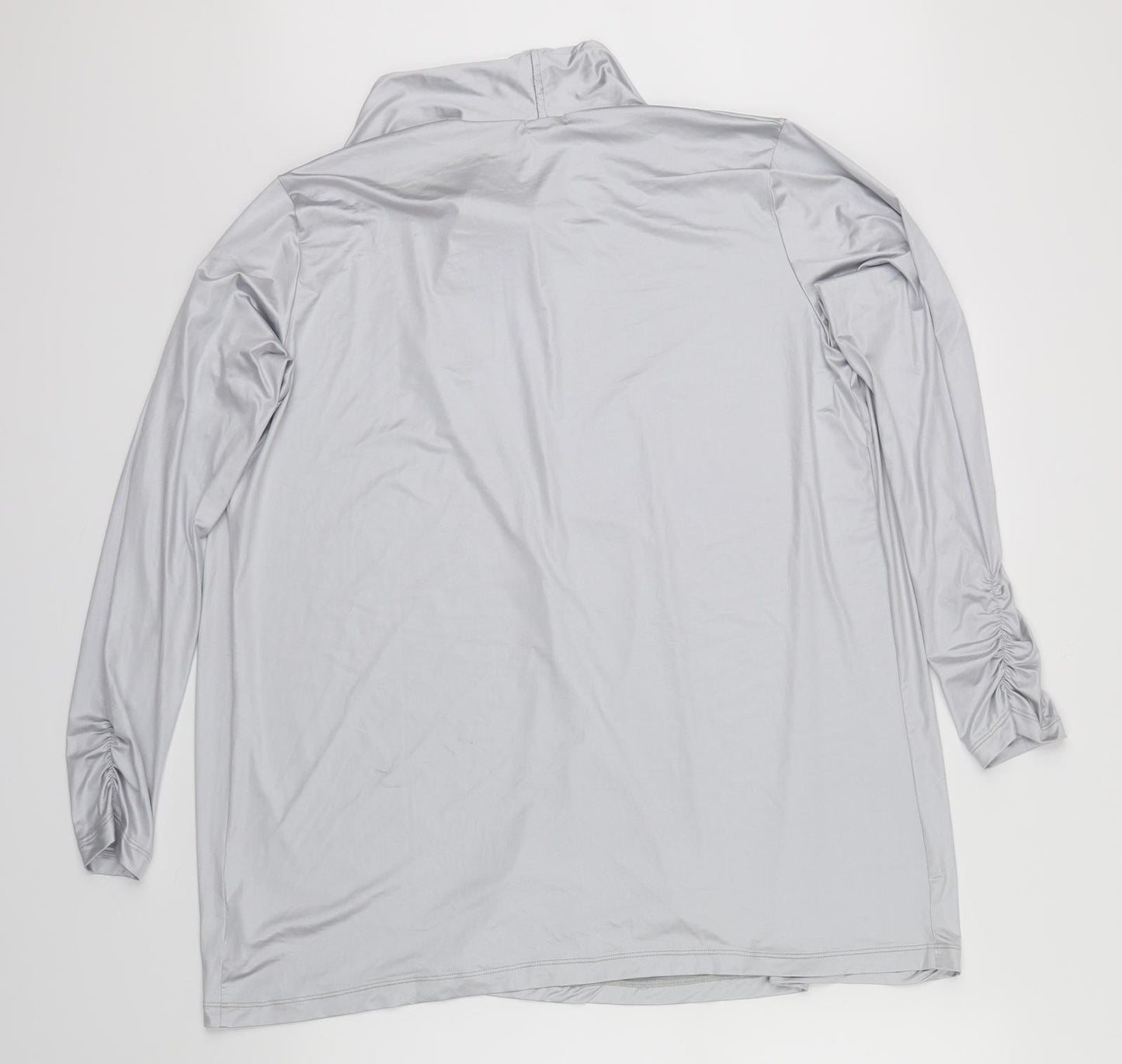 Lion in the Sun Womens Silver   Wrap Blouse One Size  - ruffle sleave