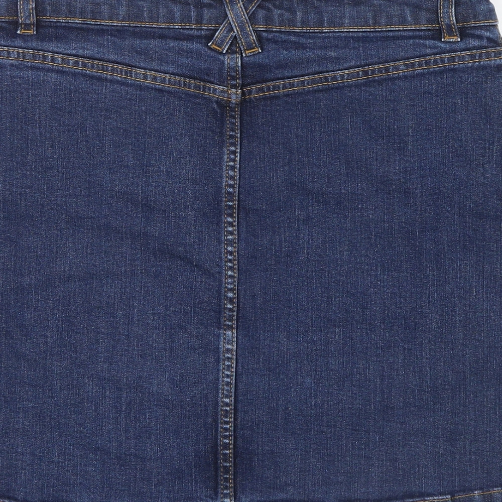 Oasis Womens Blue  Denim Mini Skirt Size 10