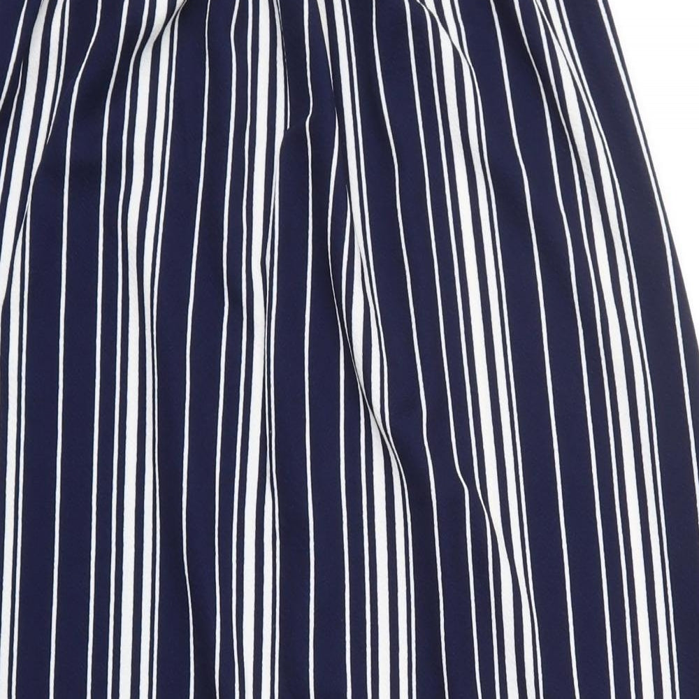 Preworn Womens Blue Striped  Straight & Pencil Skirt Size 14