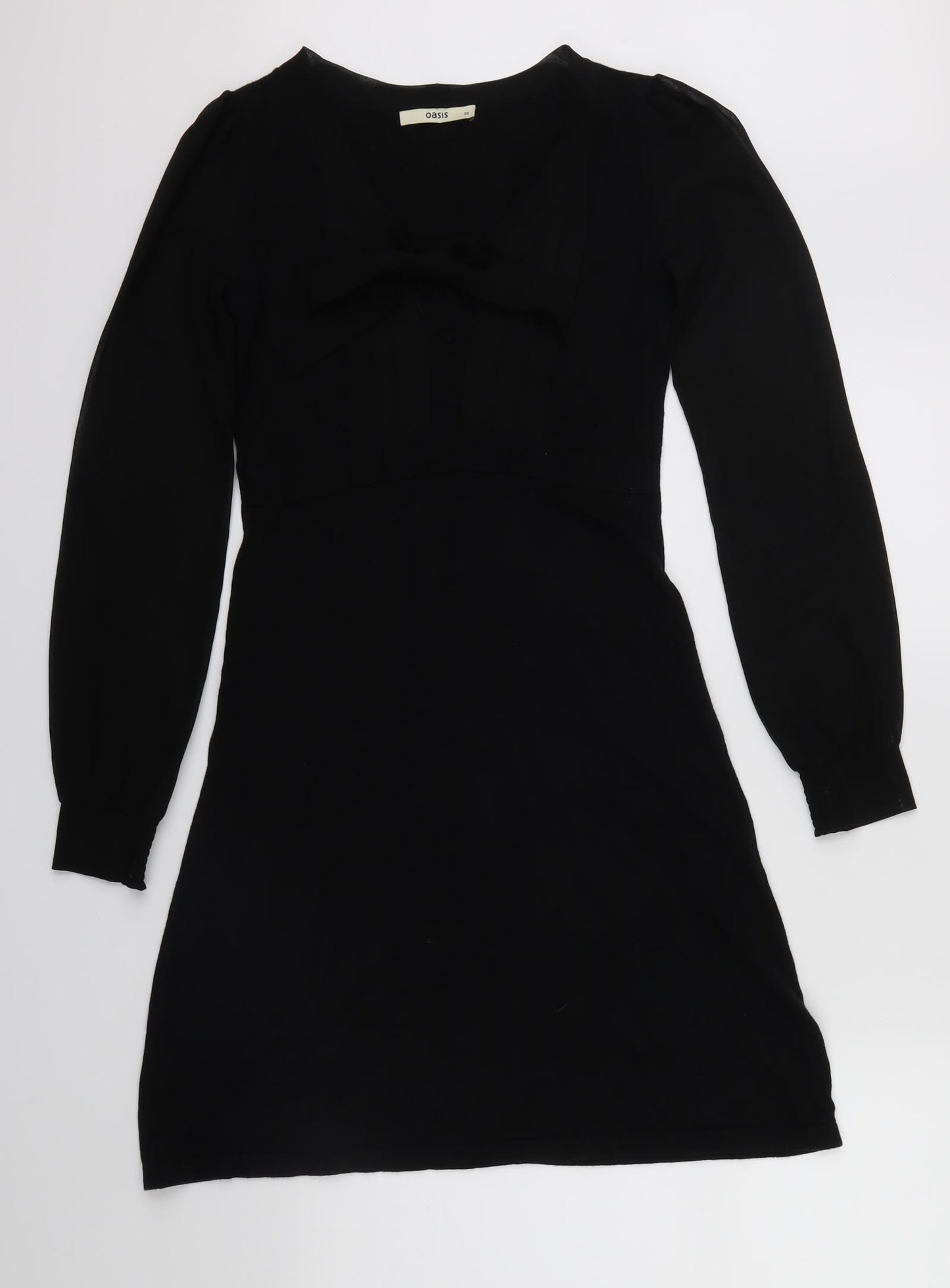 Oasis Womens Black   A-Line  Size XS  - Ruffle detail