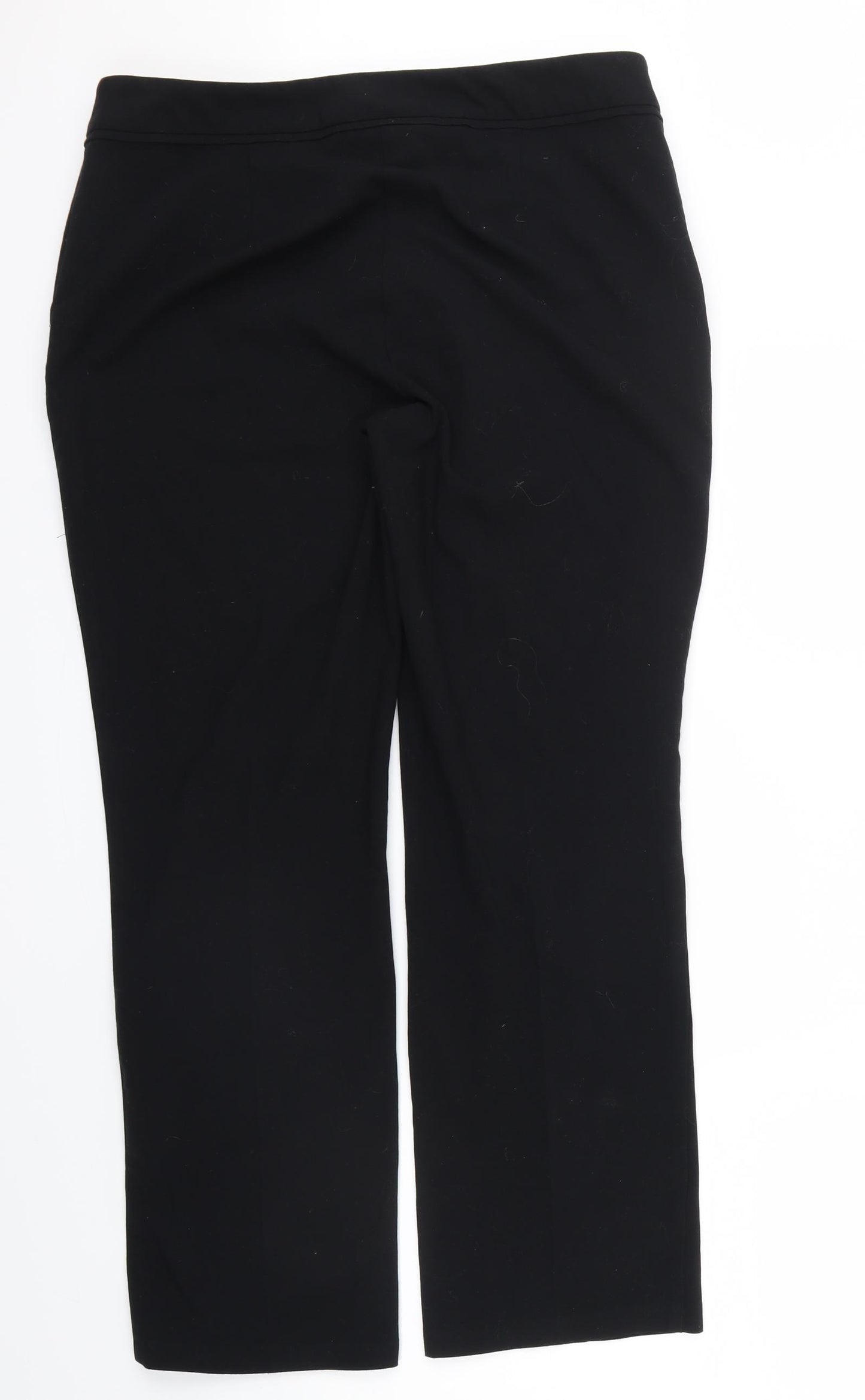 M&S Womens Black   Trousers  Size 14 L28 in