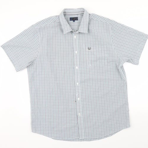 Lincoln Mens Green Check   Button-Up Size L