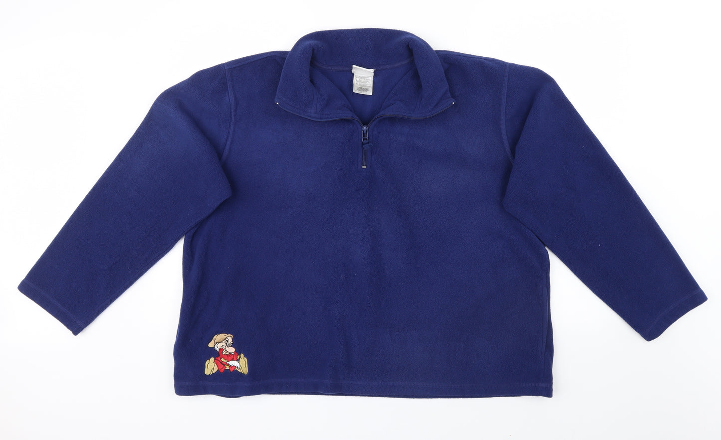Disney Womens Blue  Fleece Pullover Jumper Size XL  - Embroidered