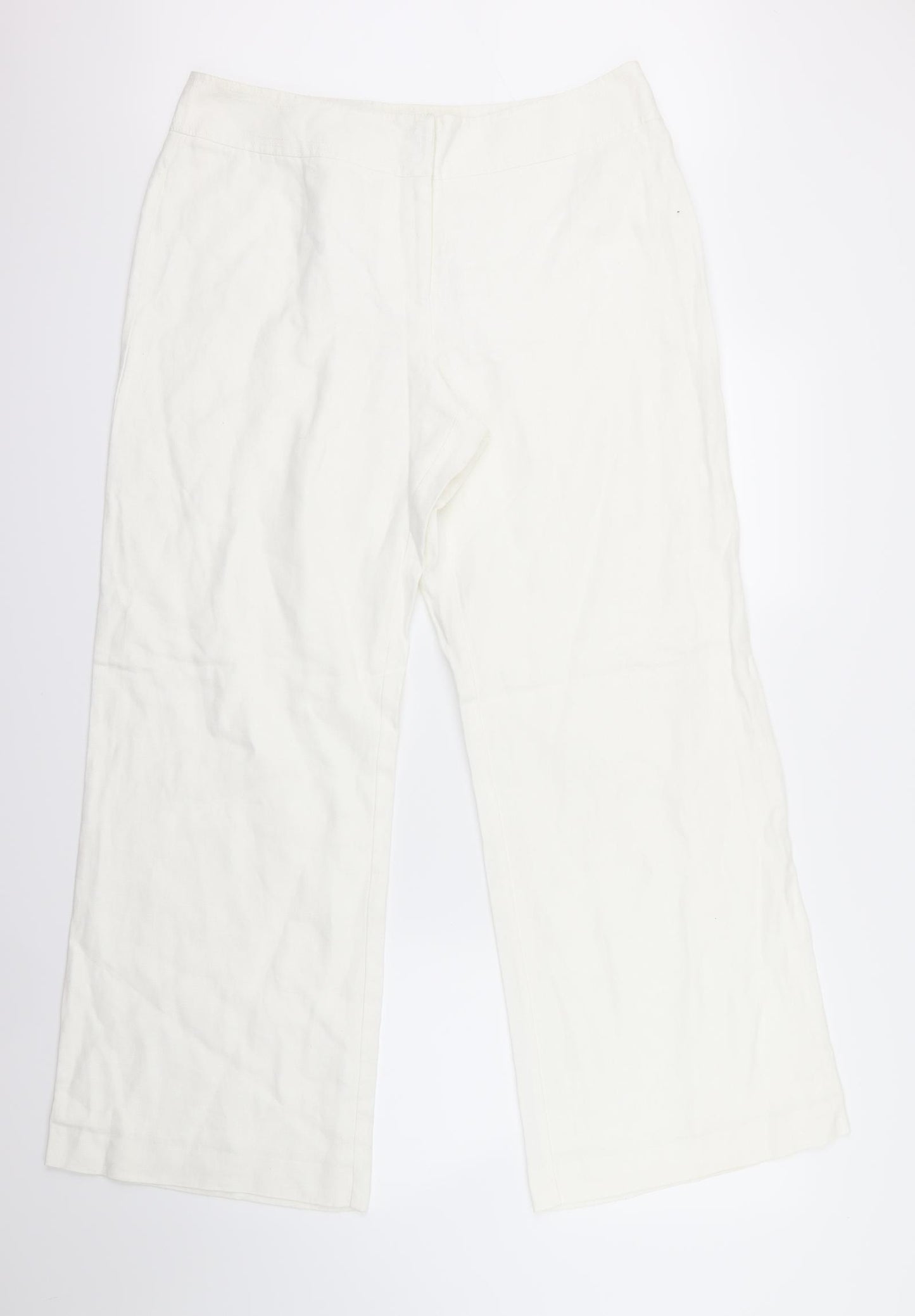 Per Una Womens White   Trousers  Size 16 L31 in