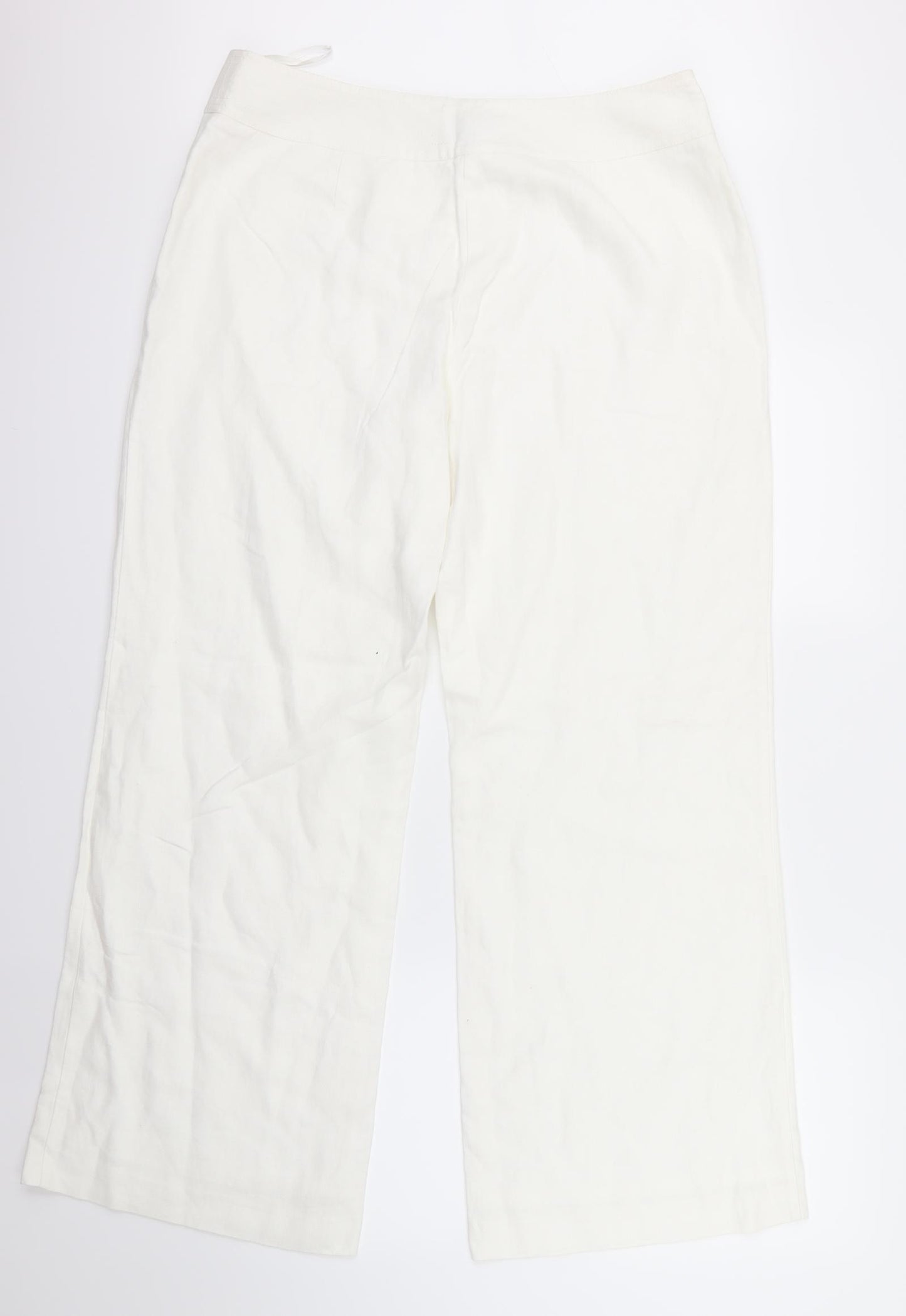 Per Una Womens White   Trousers  Size 16 L31 in
