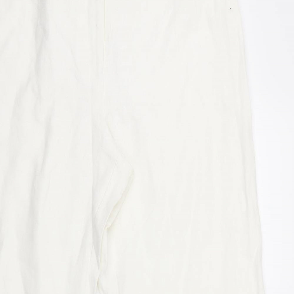 Per Una Womens White   Trousers  Size 16 L31 in