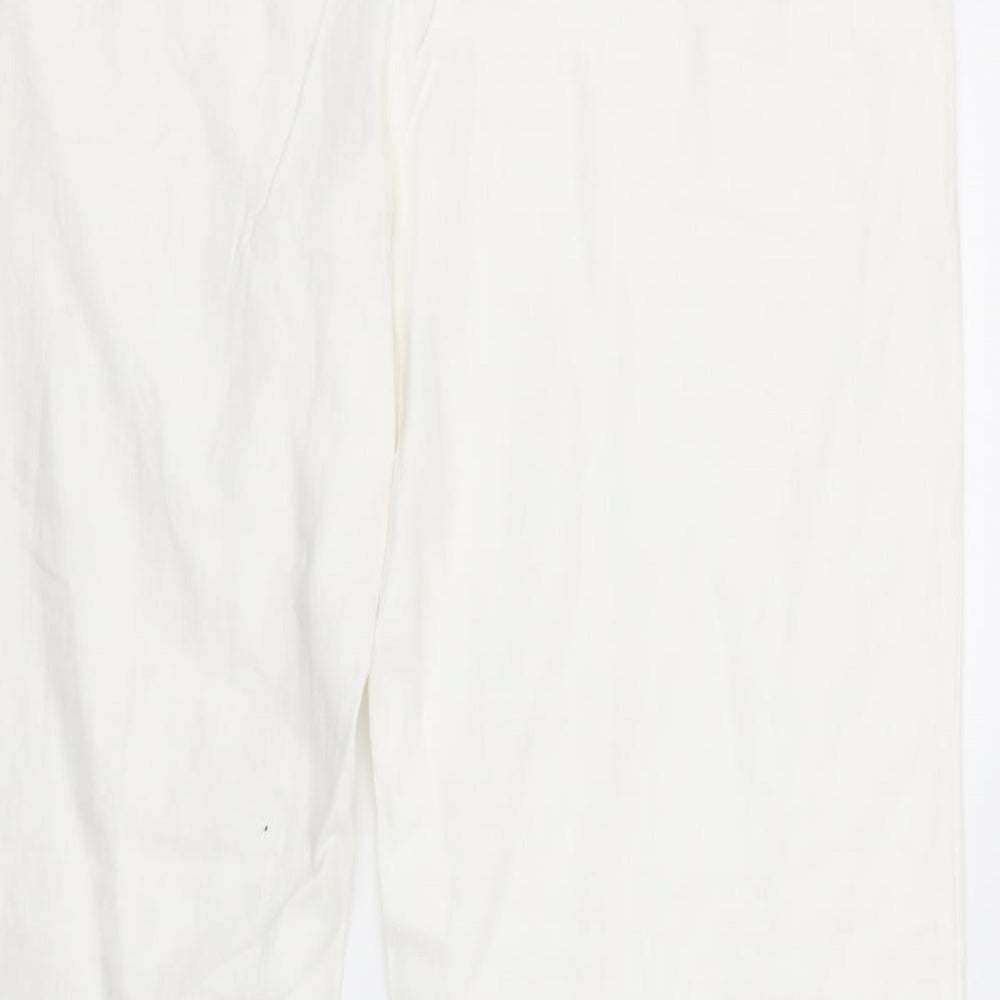 Per Una Womens White   Trousers  Size 16 L31 in