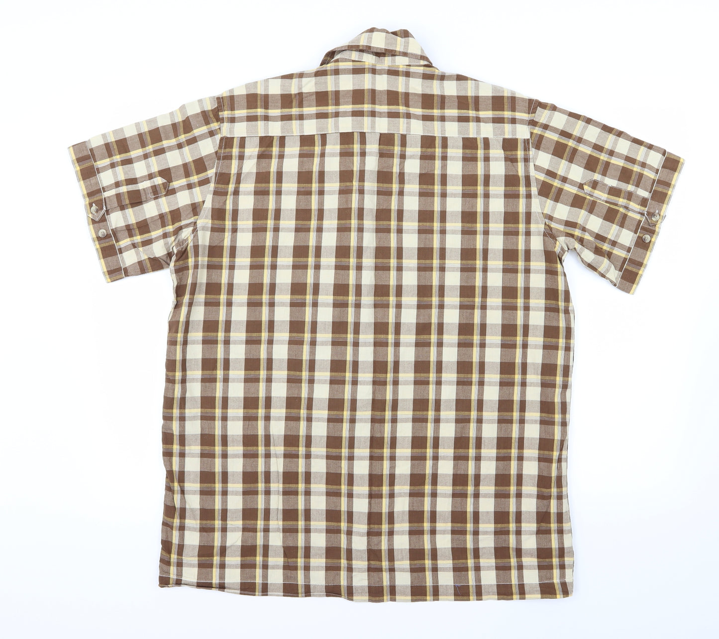 Chums Mens Brown Check   Button-Up Size M