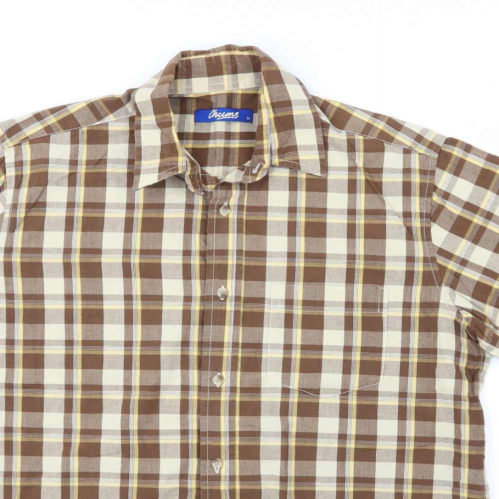 Chums Mens Brown Check   Button-Up Size M