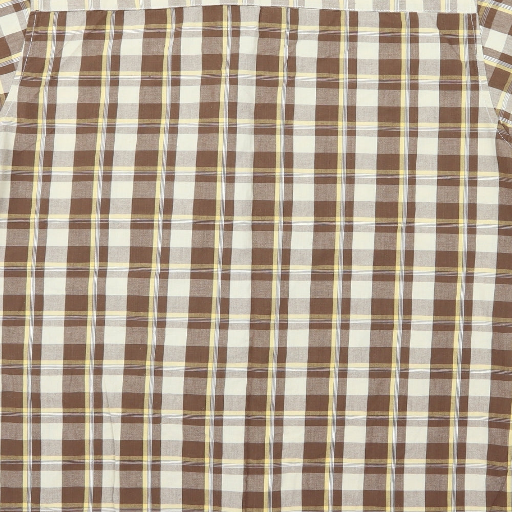 Chums Mens Brown Check   Button-Up Size M