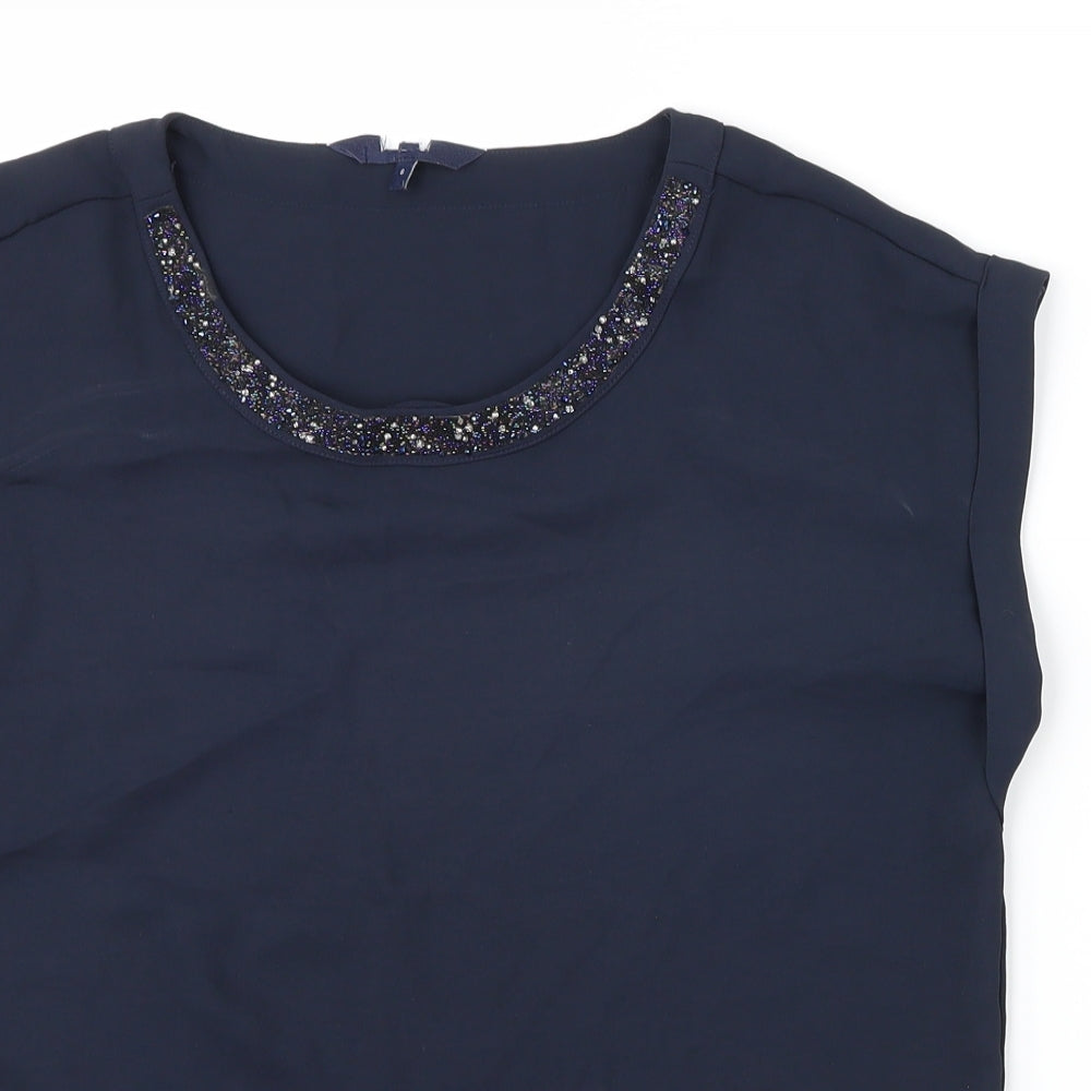 Preworn Womens Blue   Basic Blouse Size 6